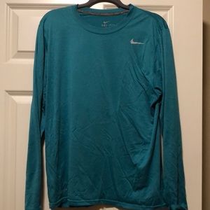 Men’s Nike dri-fit long sleeve tshirt - teal